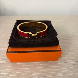 HERMES Clic H Enamel Bracelet